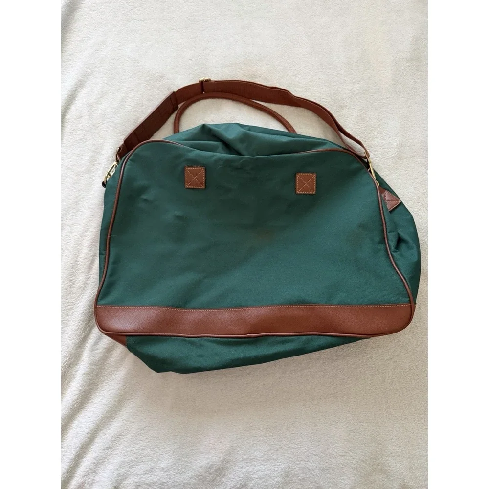Vintage Polo Ralph Lauren Green Canvas Large Weekender Duffle Bag